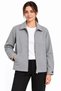 Solid-Color Cashmere Shirt-Collar Reversible Zipper Jacket - Gray
