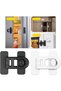 2 PCS Baby Safety Locks,Fridge Cabinet Proofing Latch - 4