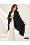 Women's Black Glittery Plain-Knit Shoulder Shawl, 85x185 cm, Soft-Textured Knit Shawl, Stylish and Elegant Shoulder Shawl - 3