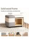 Rectangular Storage Stool, Padded Footstool, Leather storage ottoman, Shoe Changing Stool, Storage B - 3