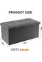 Ottoman Storage Box, Storage Stool, Foldable Storage Boxes, Toy Storage Box, Storage Bench Footrest - 3