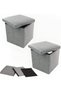 Ottoman Seat Storage Stool, Folding Storage Ottoman Cube, Space-Saving Cube Footrest Seat for Bedroo