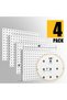 Pegboard Combination Kit, 4 Pack Metal Pegboard Panels with 50 Hooks, Black Pegboards Wall Organizer - 3