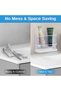2 PCS Toothbrush Holder Wall Mounted Bathroom Storage Rack - 5