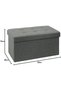Ottoman Seat Storage Stool, Folding Storage Ottoman Cube, Space-Saving Cube Footrest Seat for Bedroo - 3