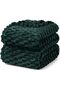 3D Fleece King Size Blanket for Bed, Forest Green