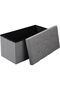 Ottoman Seat Storage Stool, Folding Storage Ottoman Cube, Space-Saving Cube Footrest Seat for Bedroo
