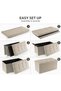 Ottoman Storage Box, Storage Stool, Foldable Storage Boxes, Storage Ottoman, Storage Bench Footrest - 7