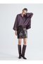 TWO MT SHOP QUALITY LCW Vision Burgundy Tulle Sequin Mini Skirt for Women - 2