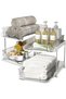 Under Sink Organizers and Storage 2 Pack, Pull Out Bathroom Kitchen Cabinet Organizer, 2 Tier Stacka