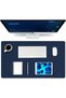 Small Office Leather Desk Mat, Mouse and Keyboard Pad, Computer and Laptop Mat, Desktop Protector an