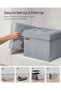 Small Folding Storage Ottoman, Dove Gray - 7