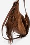 Mojave Women's Shoulder Bag, Genuine Suede Leather, TABA - 8