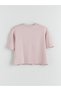 XSIDE Pink Interlock Plain Oversized Short-Sleeve Women's T-Shirt, with the ALITA CITY Touch - 5