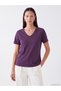 LCW EVERYDAY Jersey Solid Standard & Regular Short-Sleeve Women's T-Shirt, Featuring the ALITA CITY Touch