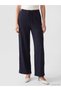 LCW Modest Navy Blue Raschel Solid Standard & Regular Wide-Leg Women's Pants—The ALITA CITY Difference - 2