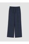 LCW Modest Navy Blue Solid Loose & Wide-Leg Women's Pants, Featuring the ALITA CITY Touch - 5