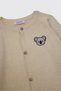 Boys' Button-Front Beige Knit Cardigan - 3