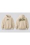 Beige Oversized Unisex Sweatshirt, 100% Cotton, Thick with a Soft Interior