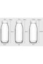 Glass Milk Bottle with Plastic Tamper-proof Caps (6 Pack) Vintage Reusable Dairy Drinking Containers, Glass Bottles for Milk, Juice,Yogurt, Smoothies, Honey, Tomato Sauce, Jam, Syrup (300ml) - 2