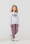 Girls' Long-Sleeved Sweatsuit Pajama Set, 3-Ply Fabric - 2