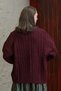 Burgundy Long Cardigan - 3