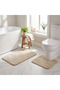 Textured 2-Piece Rabbit Fur Bath Mat Set - 5