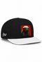 White and Black Hip-Hop Hat with a Honey Badger Logo