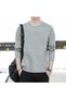 Men Long Sleeve T Shirt Pullover Cotton Thin - 2