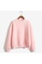 Zebina Women Thick Pullover Stand Collar Solid