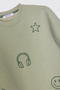 Boys' Dark Green Brushed Inside 2-Piece Top and Bottom Set - 4