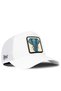 White Trucker Cap with an Elephant Logo