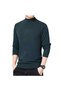 Men De Velvet Turtleneck Long Sleeve Pullover - 6