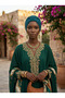 Petrol Green Ready-to-Wear Hijab with Crystal Butterfly Embellishments, Ribbed Lining, and Beading - 8