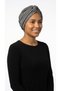 Black Ready-to-Wear Hijab with Cotton, Mottled, Banded, and Lined Modest Headcovering - 3
