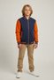 School Standard Fit Fleece-Lined Navy Blue Zip-Up Cardigan, Unisex Kids