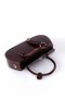 Oval Baguette Clutch Bag and Shoulder Bag, Dark Brown - 4
