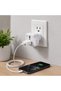 Universal Travel Adapter, EU Type E/F, 3 Pack, White, Power Indicator Light - 3