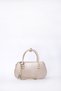 Oval Baguette Clutch Bag and Shoulder Bag, taupe color