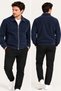 Men's Velvet-Textured Zipper Jacket