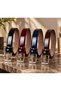Burgundy Patent Leather Plain Faux Leather Classic Belt, 3.5 cm - 3