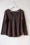 Italian Brown V-Neck Long-Sleeve Soft-Textured Angora Knit Blouse 70 60 - 2