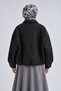 Black Down Jacket with Snap-Fastened Closures - 4