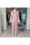 Satin button-front pajama set in a box