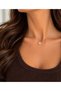 Handmade Women's Necklace with Natural Selenite Stone: Minimalist, Transparent Cord, Elegant Necklace - 3