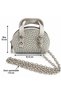 Girls' Sparkly Rhinestone Chain Strap Mini Bag
