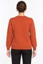 Women's Crew-Neck Wool Sweater embellished with stones on the chest, in Terracotta Color - 4