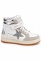 LİLYA Girls' "Star" Glittery Sneakers with Velcro Closure and Laces for Everyday Wear - 3