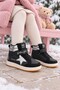 LİLYA Girls' "Star" Glittery Sneakers with Velcro Closure and Laces for Everyday Wear - 4