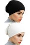 2 Pieces of Pipe-Shaped Snap-On Caps for Hijab